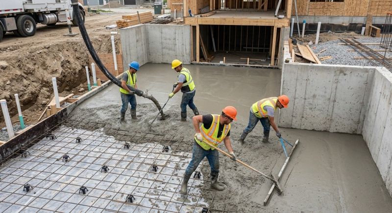 Basement Concrete Installation in Krum, TX
