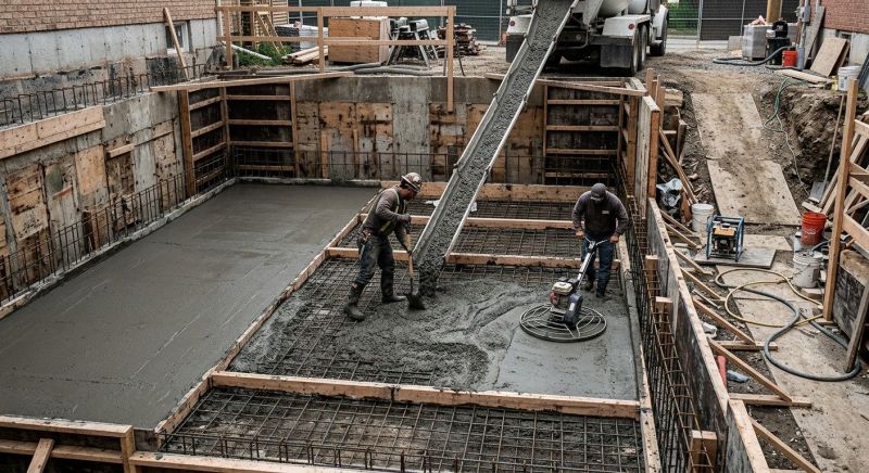 Basement Concrete Installation in Lake Dallas, TX