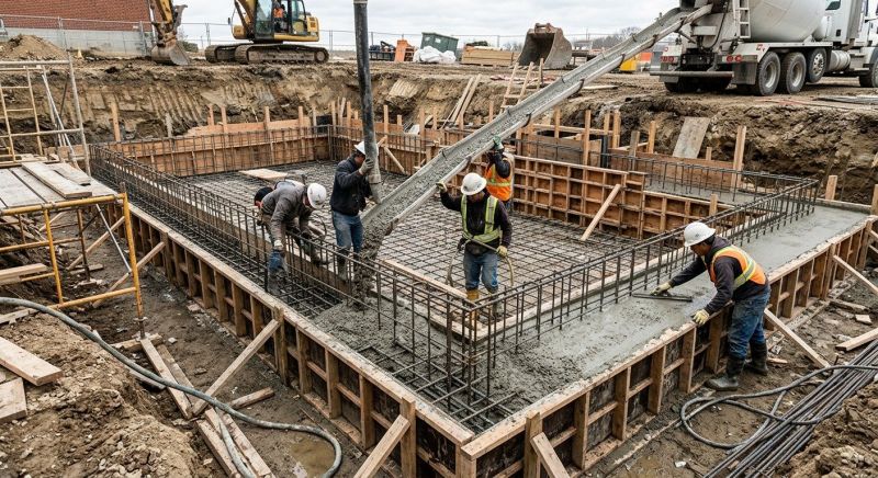 Basement Concrete Installation in Rhome, TX