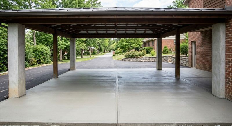 Carport Concrete Installation in Keller, TX