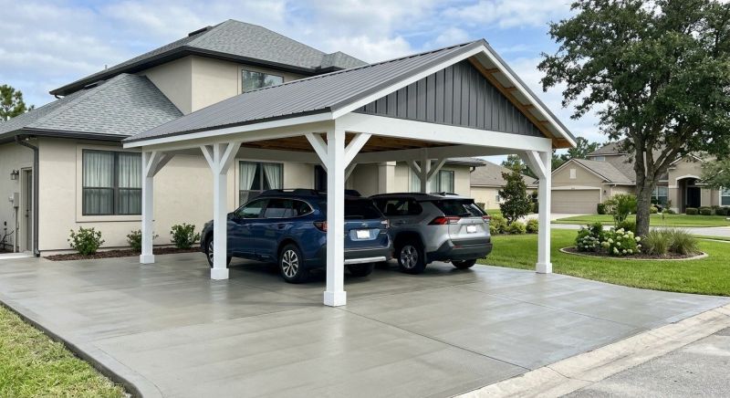Carport Concrete Installation in Keller, TX