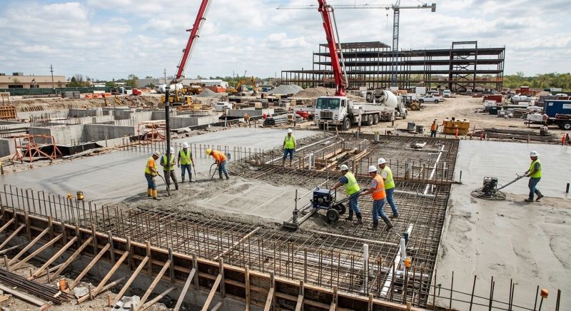 Commercial Slab Construction in Addison, TX