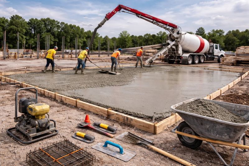 Commercial Slab Construction in Denton County, TX