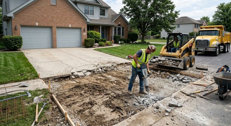 Concrete Driveway Construction in Keller, TX