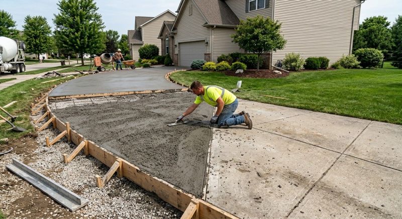 Concrete Driveway Installation in Euless, TX