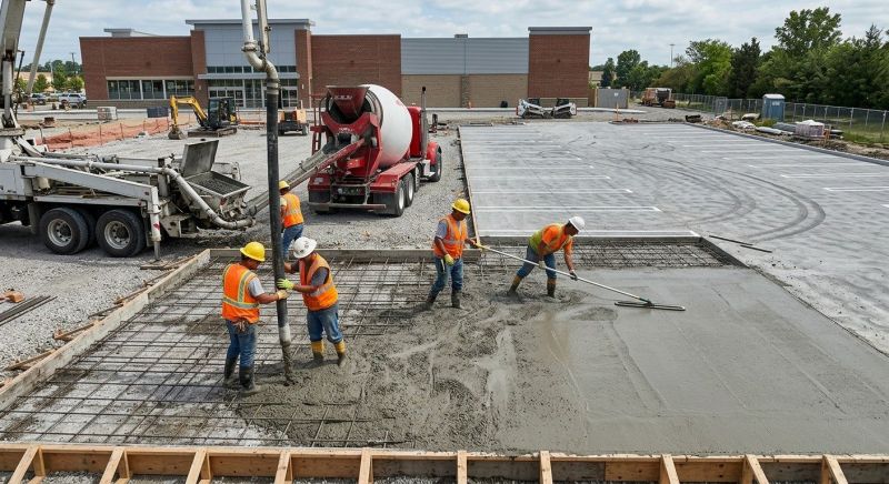 Concrete Parking Lot Paving in Rhome, TX