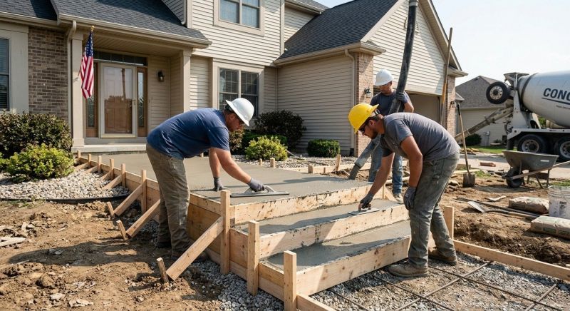Concrete Porch Installation in Argyle, TX
