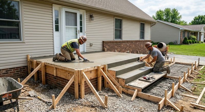 Concrete Porch Installation in Irving, TX