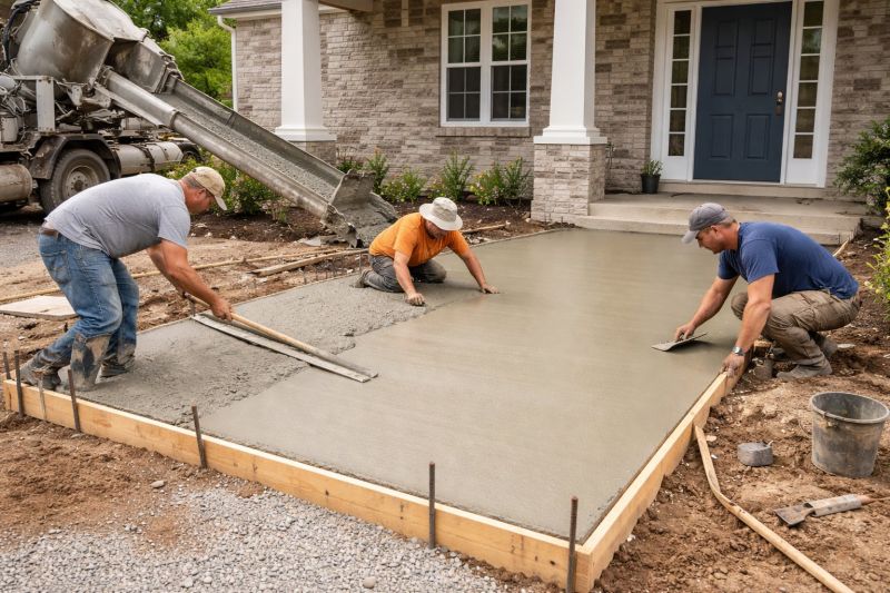 Concrete Porch Installation in Krum, TX