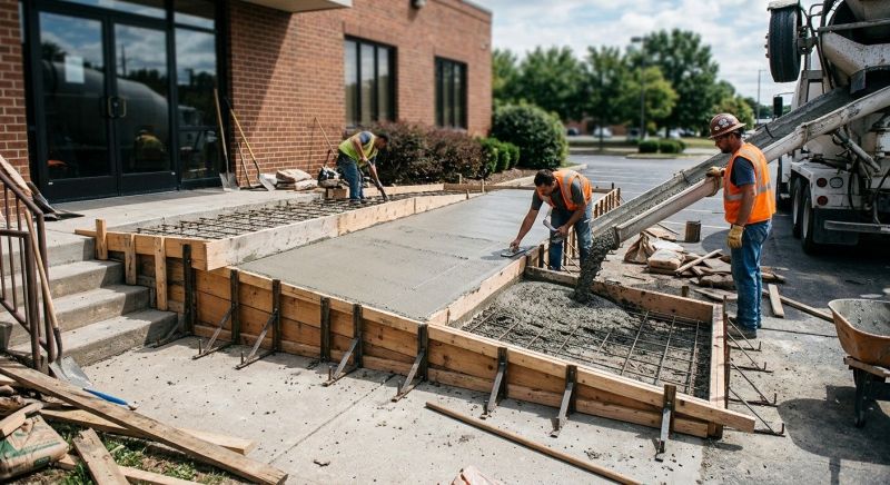 Concrete Ramp Installation in Lewisville, TX