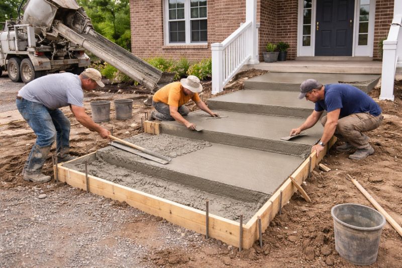 Concrete Stairs Construction in Little Elm, TX