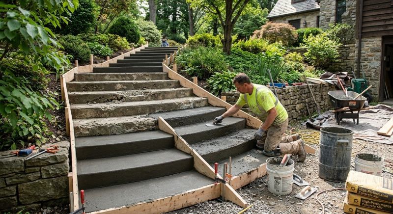 Concrete Stairs Installation in Addison, TX