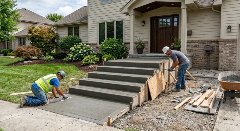 Concrete Stairs Installation in Addison, TX