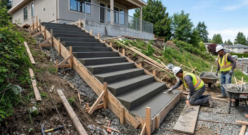 Concrete Stairs Installation in Carrollton, TX