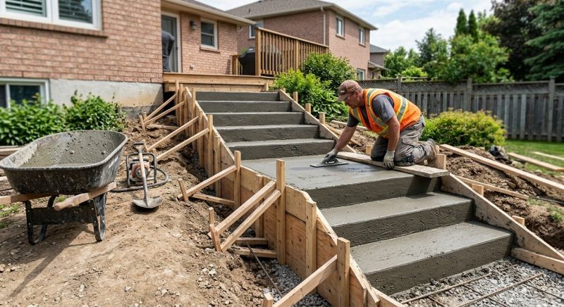 Concrete Stairs Installation in Mansfield, TX