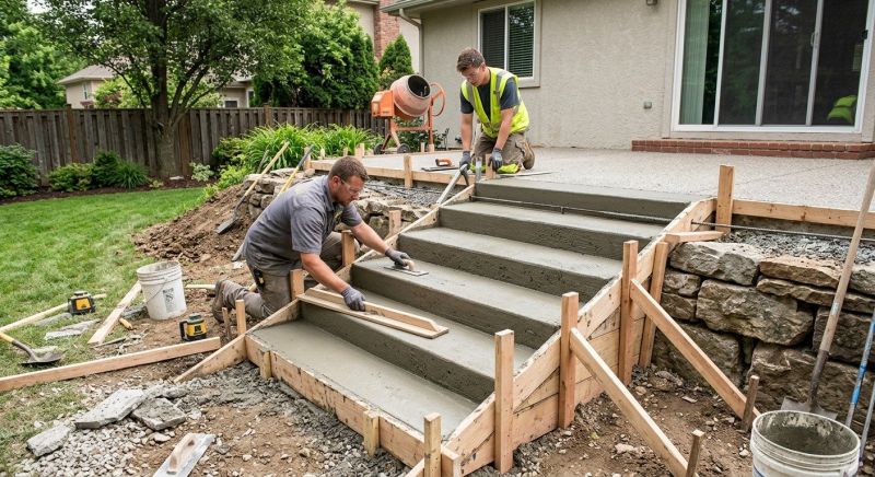Concrete Stairs Installation in Ponder, TX