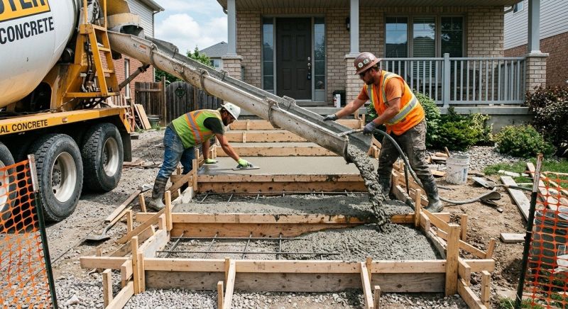 Concrete Steps Pouring in Keller, TX