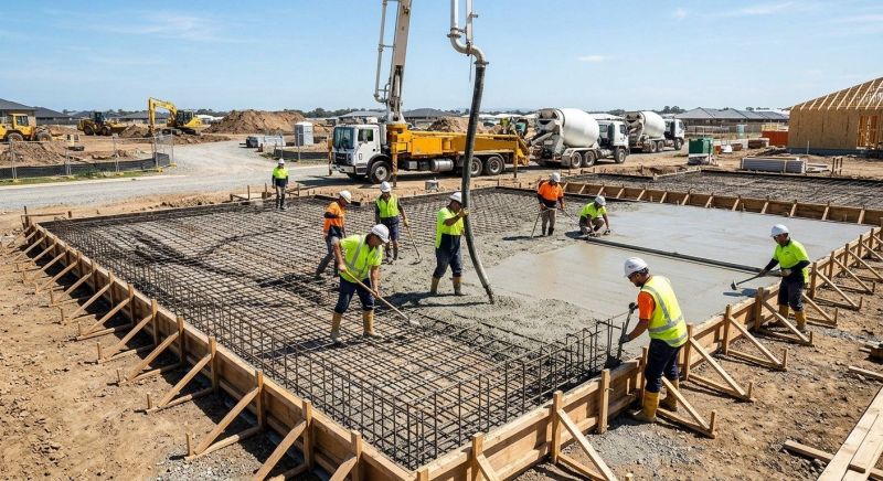 Foundation Slab Construction in Keller, TX
