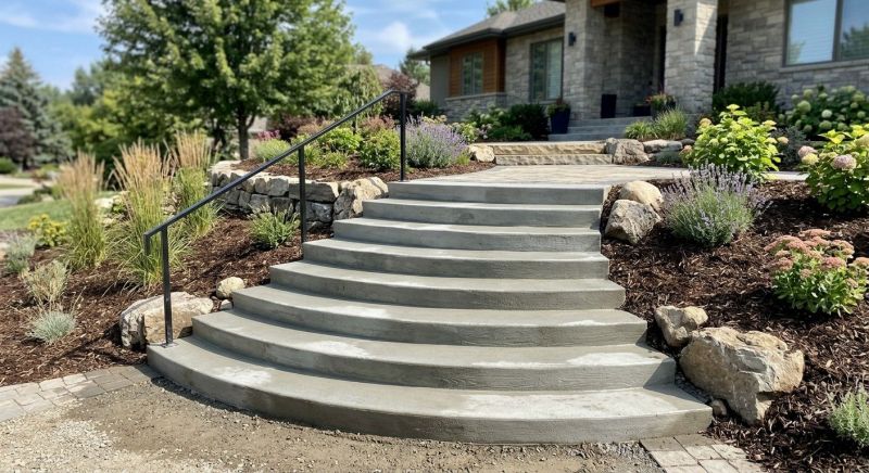 Poured Steps Installation in Azle, TX