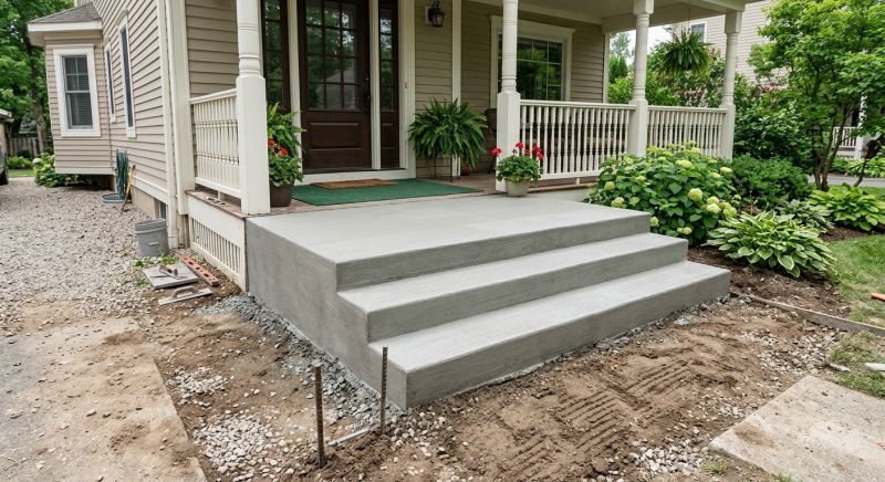 Poured Steps Installation in North Richland Hills, TX
